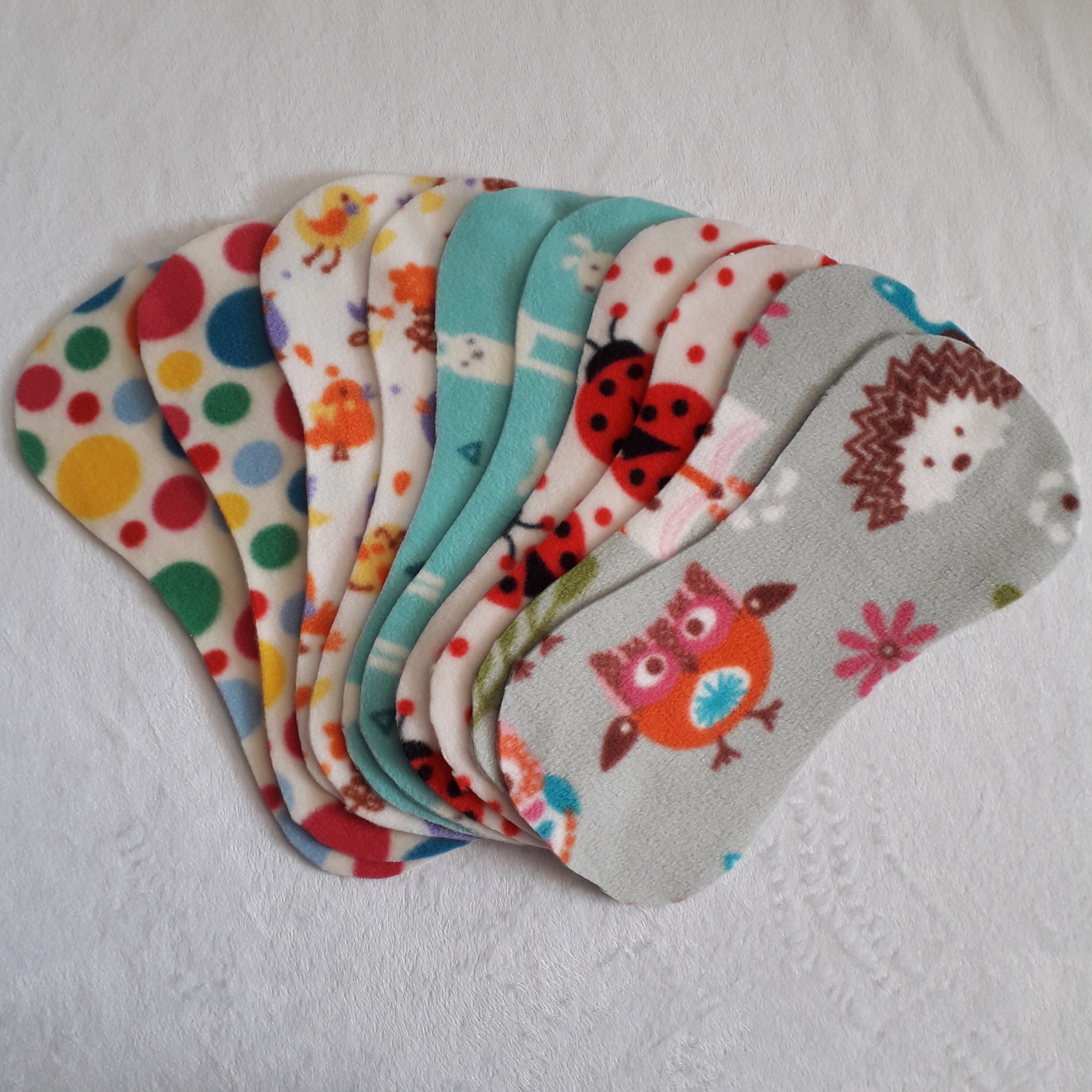 Neutral Fleece Reusable Nappy Liners 10 pk
