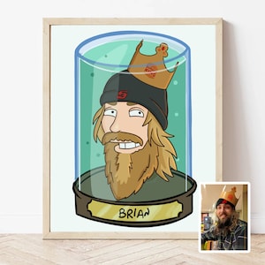 Futurama character commission | Custom caricature in the style of Futurama | Custom portrait from photo | Perfect Gift For Him