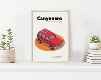 Los Simpsons Print / Simpsons Poster / Canyonero Car Digital Print / The Simpsons car / A3/A4