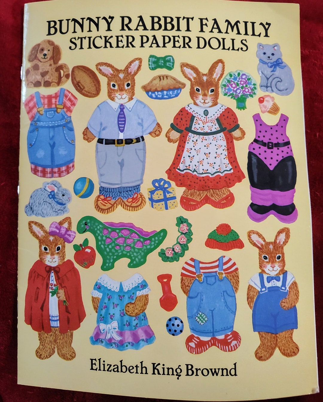 Bunny Rabbit Family Sticker Paper Doll Book Etsy