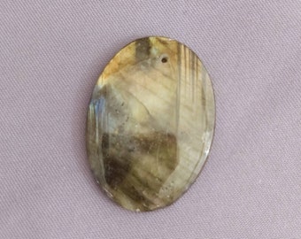 17ct Quality Labradorite Pendant Bead Labradorite Focal Bead 31mm Labradorite Oval Drop Briolette Labradorite Centerpiece LB8P0A0003