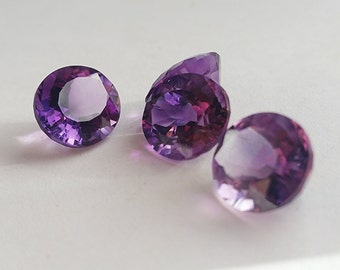 Amethyst Gemstone Loose Amethyst Cut Stone Faceted Amethyst 6ct Genuine Amethyst 11x13mm Faceted Oval Cut Stone  AM4C0F015X