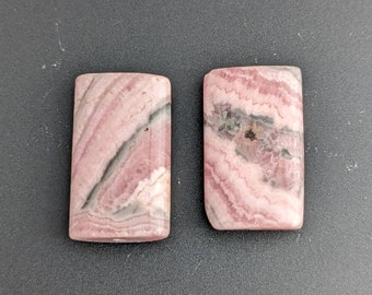 AA Rhodochrosite Beads Matched Pair Rectangles Rhodochrosite Gemstone No Dye Rhodochrosite Beads 20x12mm Natural  RC7L4A0061