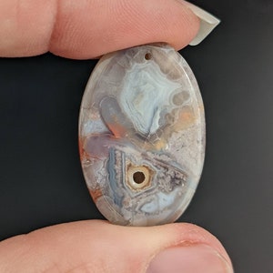 30ct AA Crazy Lace Agate Pendant Bead Crazy Agate Focal Bead Lace Agate Gemstone 20x30mm AGXP0A0001 image 2