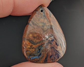 31ct Pietersite Focal Bead 23x32mm Pietersite Pendant Bead Eagle's Eye Wonder Stone Briolette Pendant Bead PTXP6A0001