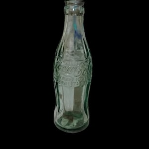 Rare Green Glass Patent D Coca Cola Hobbleskirt Bottle Coke Thomaston GA Great Condition