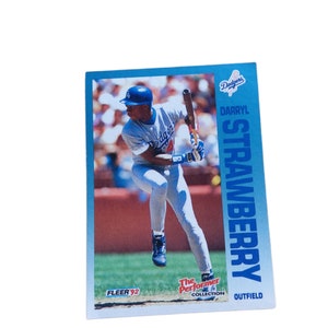 1992 Fleer # 12 of 24  Baseball Card Darryl Strawberry Raw