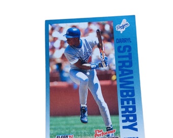 1992 Fleer # 12 of 24  Baseball Card Darryl Strawberry Raw
