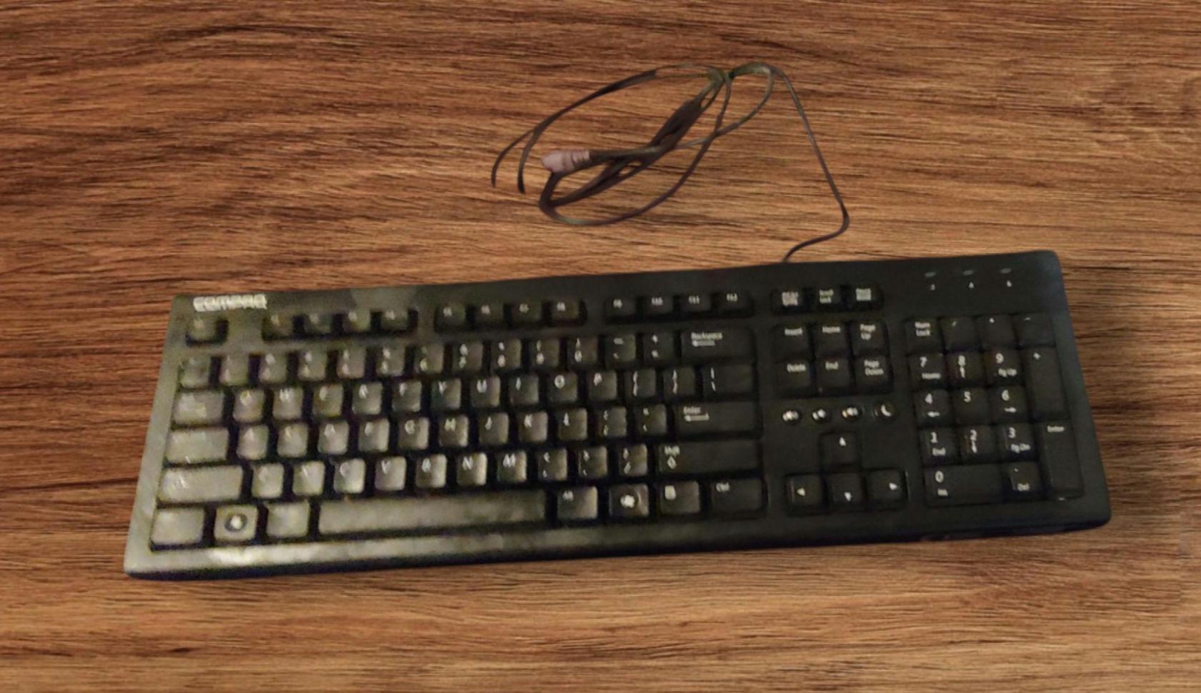 HP KU-1156 Wired USB Desktop Keyboard for Computer, Laptop, PC - Black