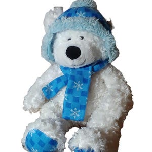Hug Fun Winter Teddy Bear Plush Stuffed Animal Super Soft Great Condition