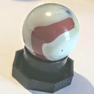 Gorgeous Akro Agate Oxblood Patch Marble 5/8in. Rare UV Reactive Marble