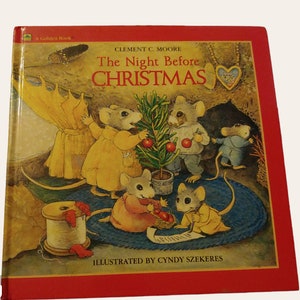 Vintage 1982 The Night Before Christmas Clement C. Moore Illustrations by Cyndy Szekeres A Golden Book