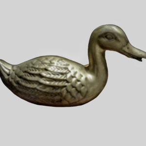 Solid Brass Mid Century Modern Duck Brass Decor