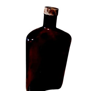 Prohibition Era Jose Seagram&#39;s & Sons Canada Embossed Flask Amber Liquor Bottle Pint