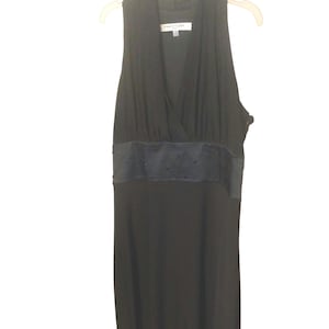 Vintage Evan Picone Size 10 Black Cocktail Formal Dress 1990s Designer Dress