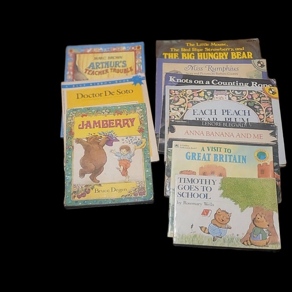 Vintage Childrens Book Bundle Lot Primary School Aged Readers