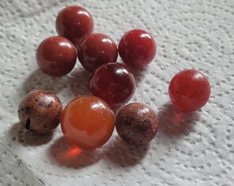 Assorted Lot of Vintage or Antique Collectible Marbles Some UV Reactive