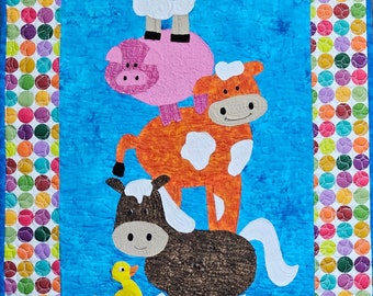 Happy Farm Animals Wallhanging