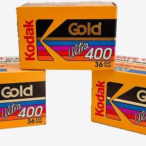 Three Rolls Vintage Kodak Gold Ultra 400 35mm Film