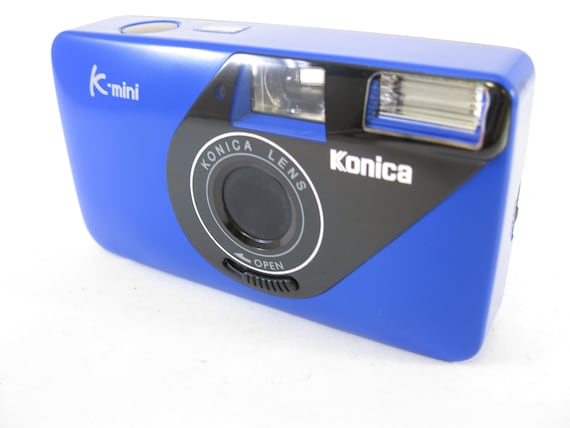 Very Rare Vintage Konica K-mini Lomography 35mm Camera Blue 28mm