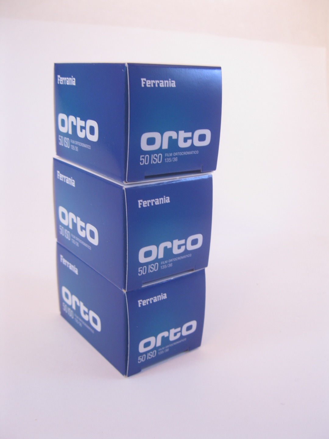 Three Rolls NEW Ferrania ORTO 50 Black & White Film 35 Mm X 36 Exposure