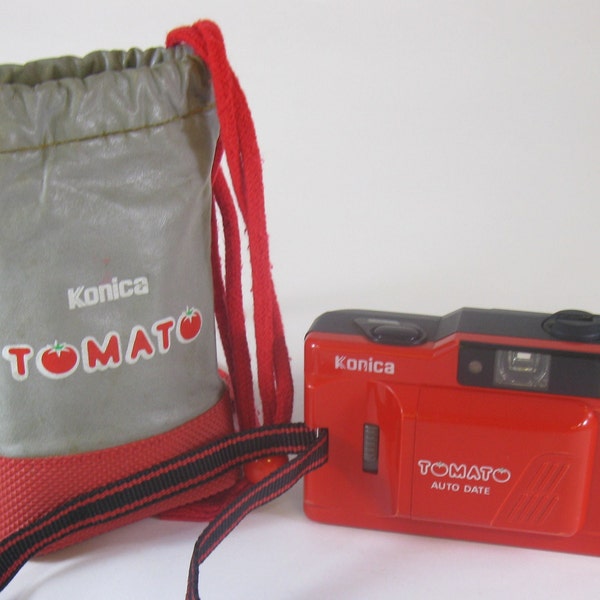 Vintage Konica Tomato 35mm Film Camera with nice 35mm F4 Konica Lens from Japan Lomo with Custom Case