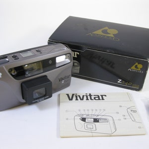 Vivitar Z240 Power Zoom Camera APS Advanced Photo System Camera Box Manual and Strap