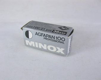 Minox Agfapan 100 Black-and-White 8 x 11 Format Film - @ Roll @ 36 Exposure Spy Film Miniature Camera Film