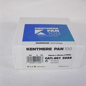Película Kentmere PAN 100 en blanco y negro, grano fino, para almacenar en frío, rollo de 35 mm x 100 pies