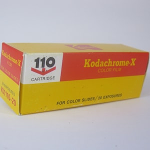 Vintage Kodak Koadachrome-X 110 Film Cartridge Sealed Box Rare Emulsion Collectors Item Lomo Holga FCC Film Collectors Corner