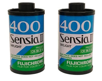 2 Rolls Fujichrome Sensia II 400 Color Slide Film 35mm x 36 exp cold stored