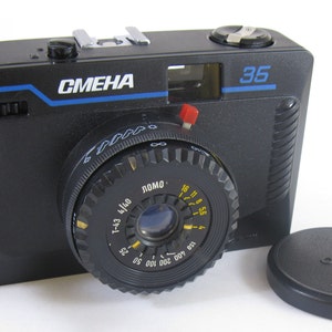 SMENA 35 Blue T43 F/4 40mm Lomography Camera with Case and Strap