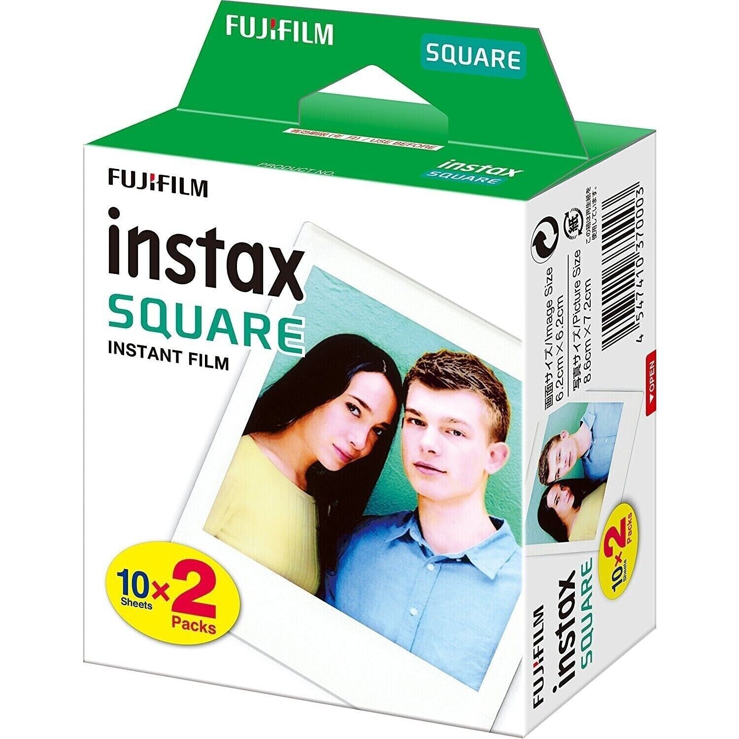 FUJIFILM INSTAX SQUARE Color Instant Film 20 Exposures Cold Stored Special  Twin Pack 