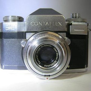Appareil photo reflex 35 mm Ikon Contaflex de Zeiss avec objectif Tessar Carl Zeiss f2.8 50 mm - Occasion