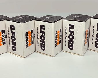 5 Rolls Ilford PAN F 50 Plus: 35mm Black and White Film (Expired 2007)
