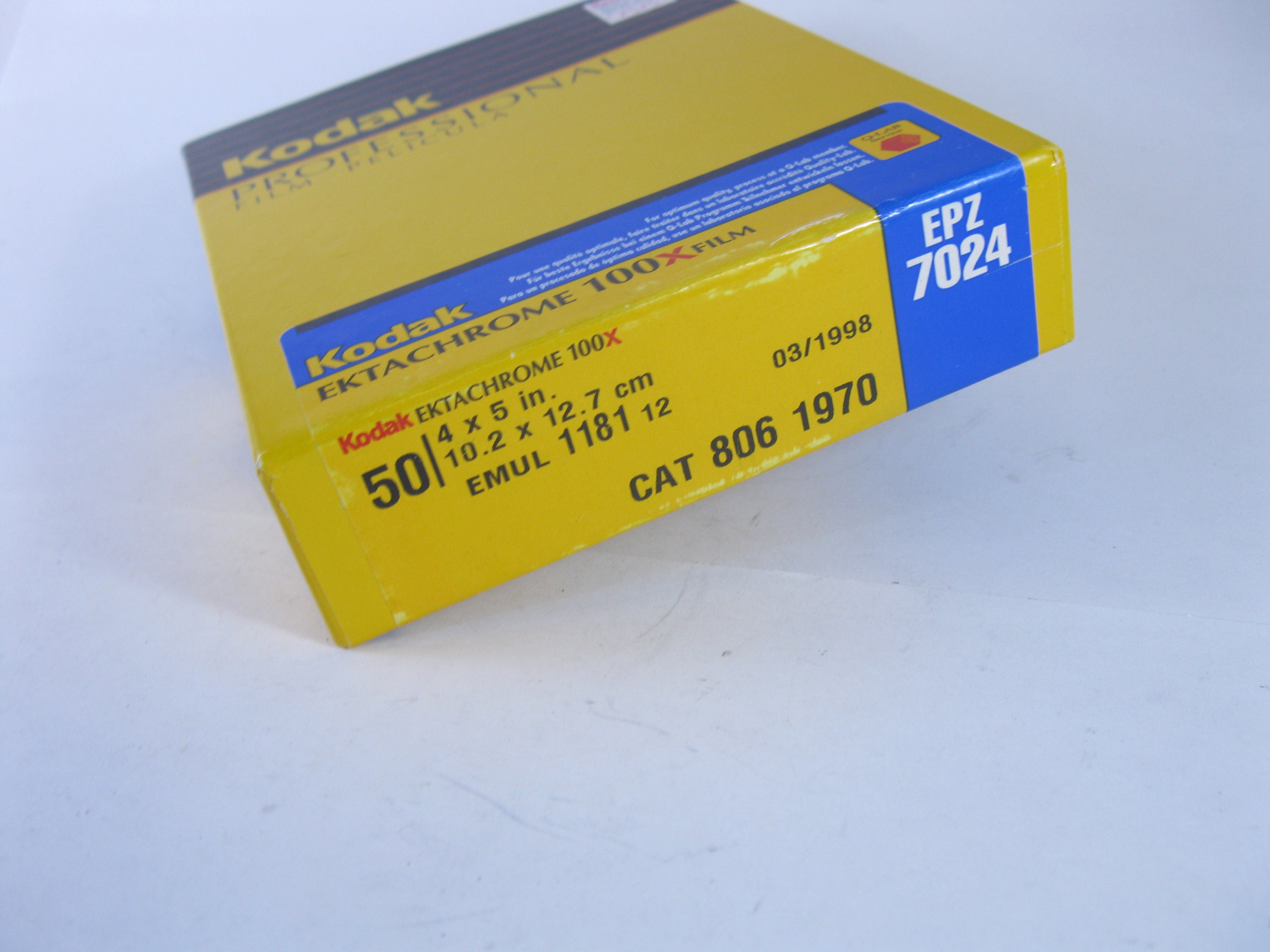 Kodak EKTACHROME 100 Film 4x5 未開封期限切れ x4 ヴィンテージ Kodak Ektachrome 100X フィルム: 4x5、50 枚 (1998 年