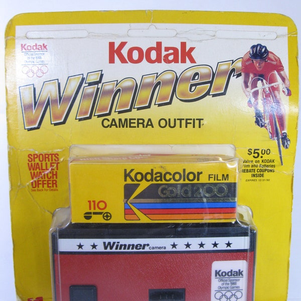 Kodak 1988 Summer Olympic WINNER 110 Film Camera Blister Pack Outfit with Kodak 110 Film