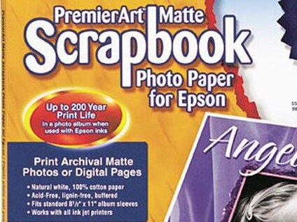 Epson SCR1002 Scrapbook Inkjet Two-Sided Photo Paper 8.5 x 11 20 Sheets -  Digital Scrapbook Two-Sided InkJet Paper
