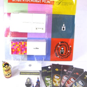 Matryoshka Vintage Superheadz 110 Kamera in seltener versiegelter Original-Blisterverpackung mit zusätzlichen Leckereien