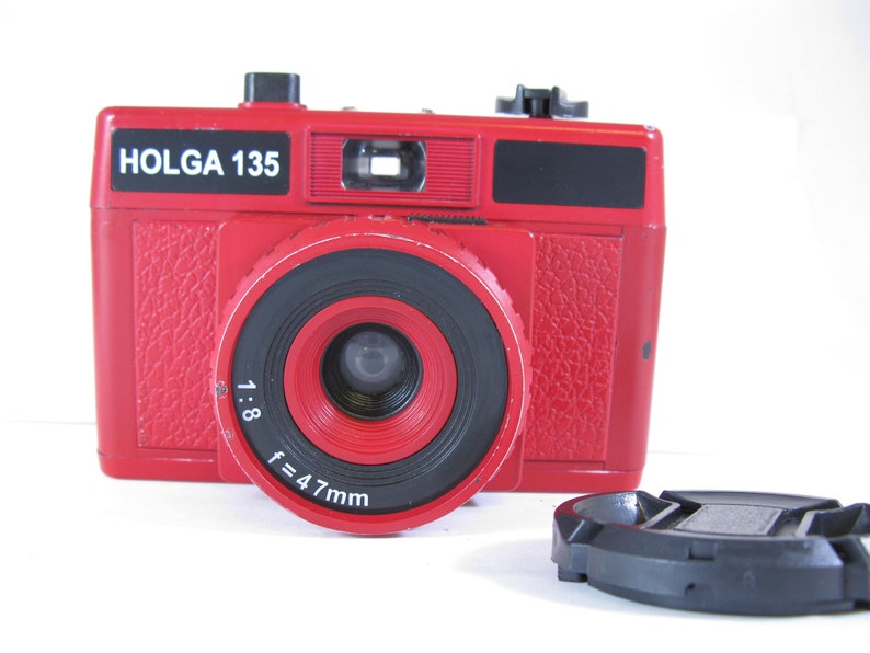 Vintage Holga Red Color Camera 35mm Film Holga 135 image 3