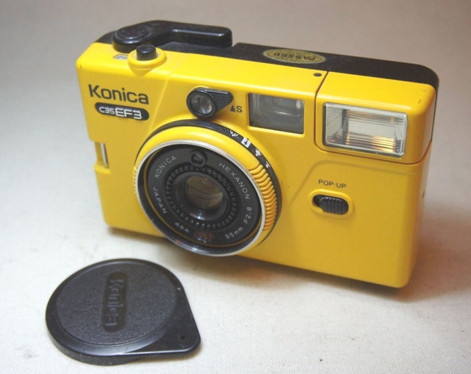 Rare Konica C35 EF3 Yellow Camera With Hexanon 35mm F2.8 Lens From ...