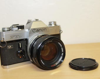 Vintage Canon FTb QL 35mm Camera with FD 50mm 1:1.4 S.S.C. Lens