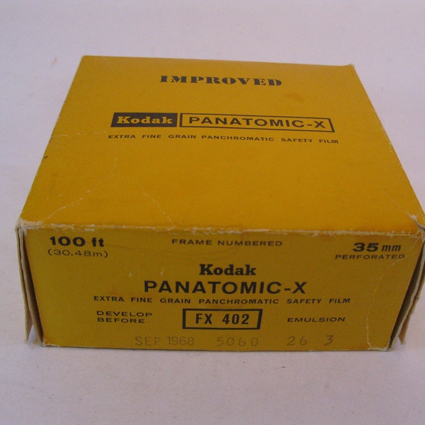 Extremely Rare 1 Roll Kodak Panatomic-X ISO 32 B & W Film 35mm FXP Vintage Cold Stored Ultrafine Online Expired Film Day