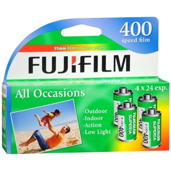 4 Rolls Fujifilm Fujicolor 400 Speed 35mm Color Film, 24 Exposures