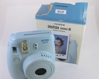 BLUE Edition Fuji Instax Mini 8 Film Camera Instant Fujifilm - Etsy Israel