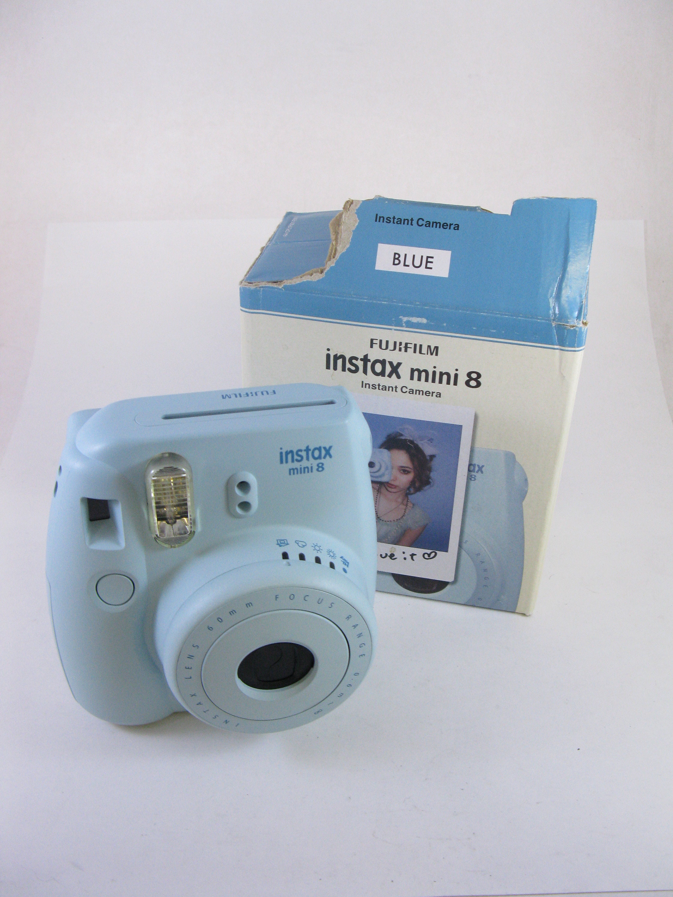 FUJIFILM instax mini 8 Instant Film Camera (Tile Blue) 16454019