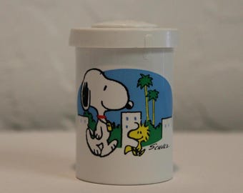 Vintage Snoopy & Woodstock Konica Film Canister: Peanuts Collectible