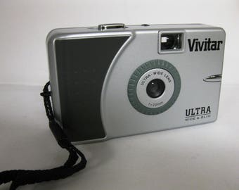 Vintage Vivitar Ultra Wide & Slim 35mm Film Camera 35mm Point and Shoot Film Camera 22mm Wide Angle Lens
