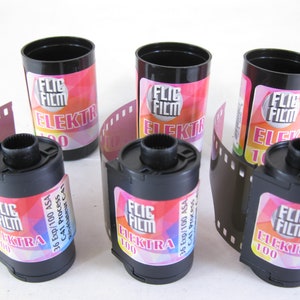 Three Rolls Fresh Elektra 100 Kodak Aerocolor IV ISO 100 Color Print Film by FlicFilm 35mm x 36 Exposure