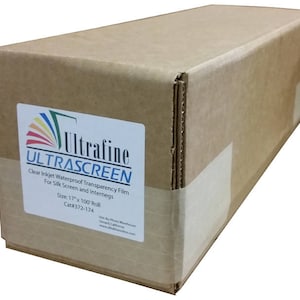 Ultrafine Ultrascreen Inkjet Waterproof Clear Transparency Film for Screen Printing  17" x 100 Feet Roll